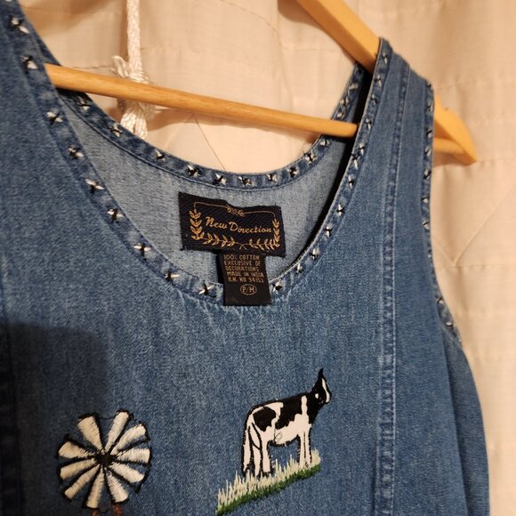 🐄 VTG New Direction Denim 2-Piece Set Farm Embroidery MP Y2K 🌻 - Picture 9 of 10
